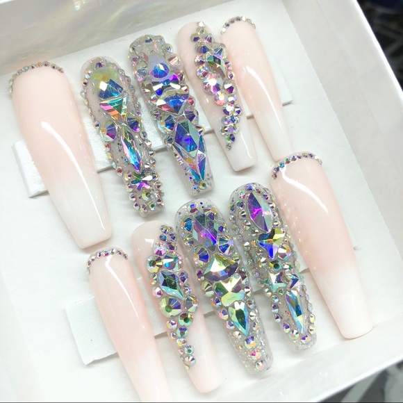 SPARKLE - GEL PRESS ON NAILS - XXL BALLERINA - Picture 7 of 8